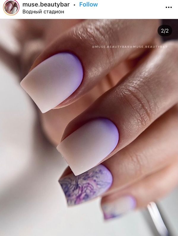 Matte Lavender Nails