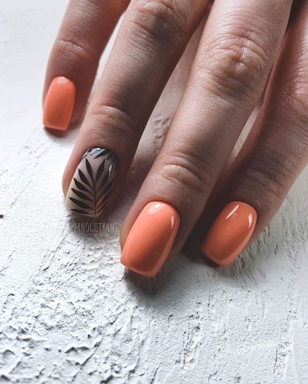 Orange Nail Art