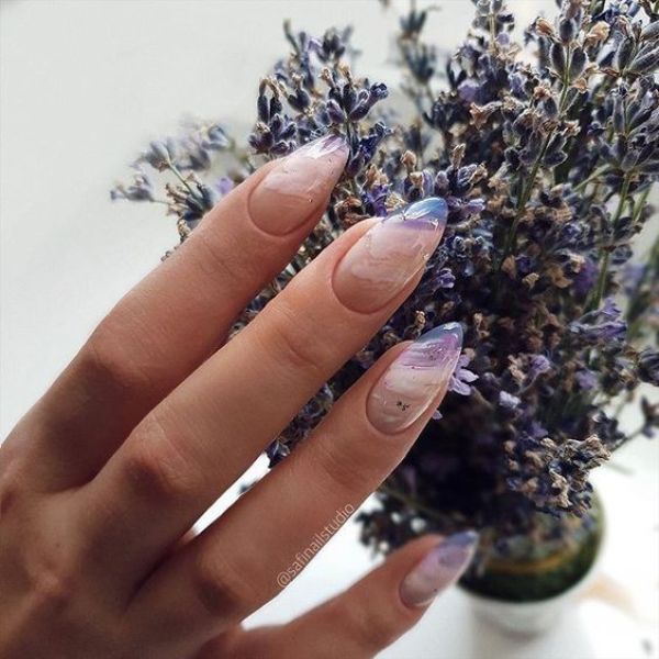 Lavender Violet Nails