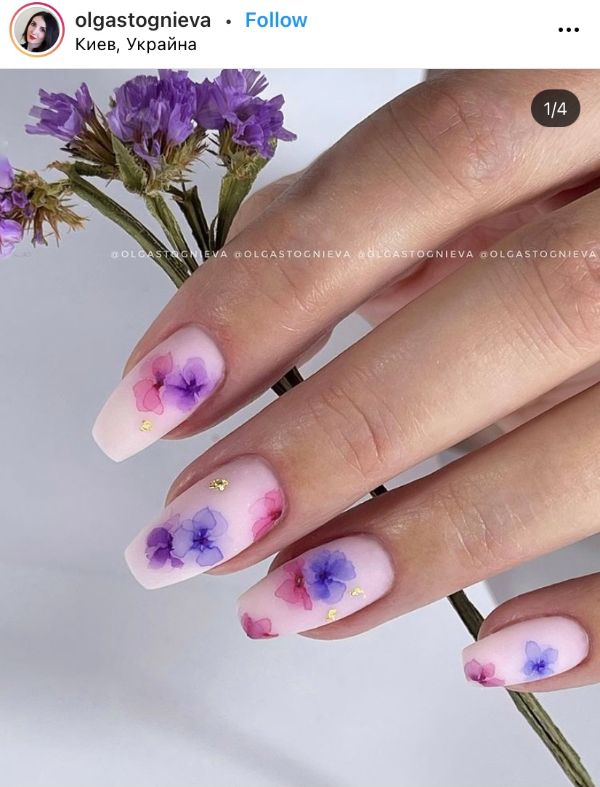 Lavender Nail Art