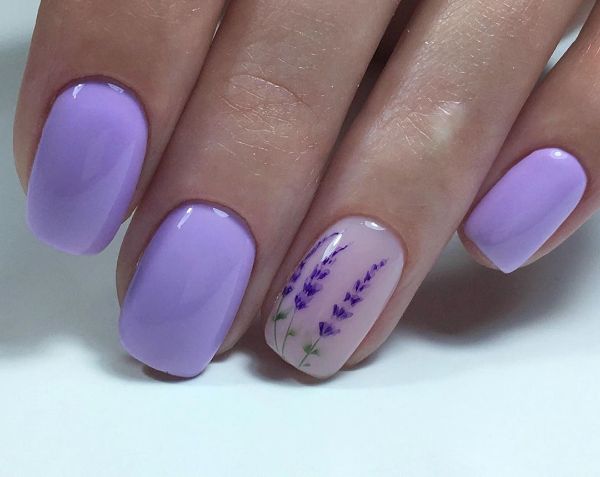 Lavender Nails Design Art