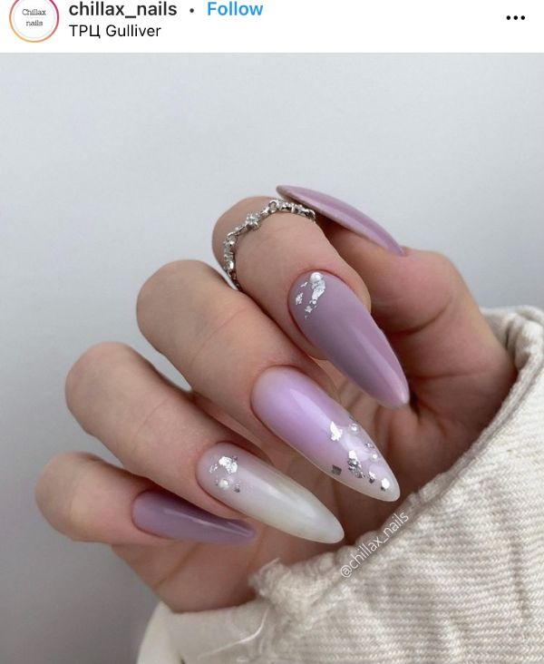 Lilac Nail Design Art Idea