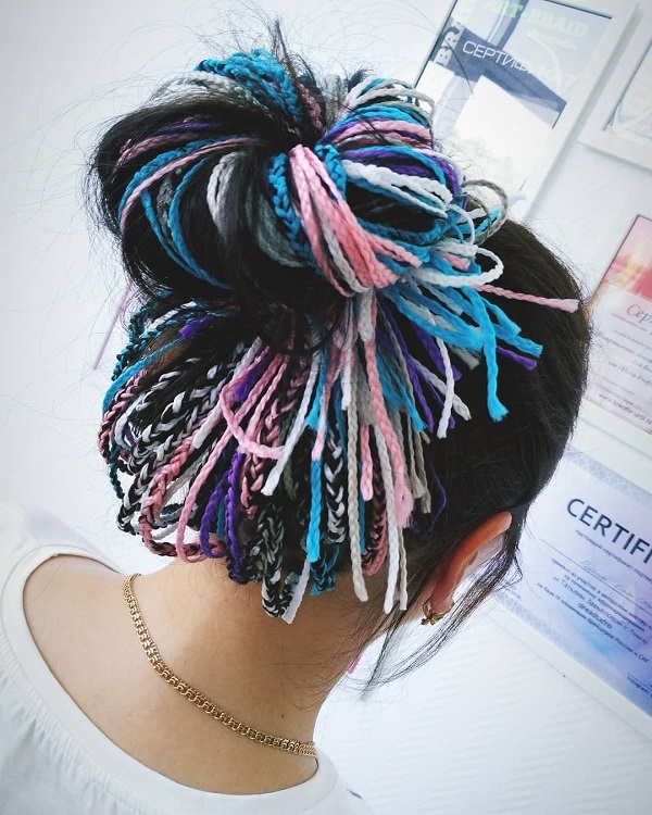 Pink and Blue Braids