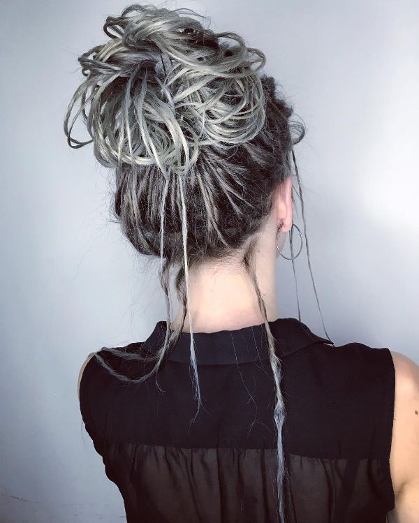 Eco Dreads Top High Huge Bun