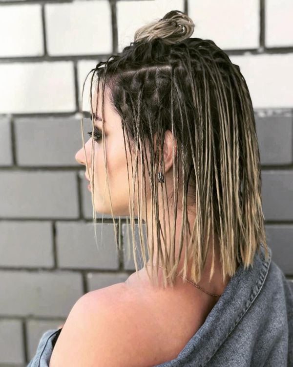 Eco Dreads for Women with Short Bob Hair
