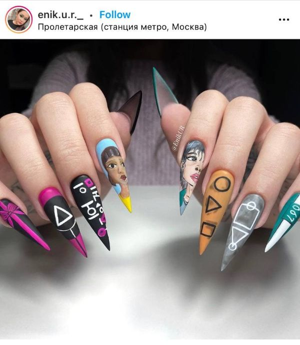 squid game nails