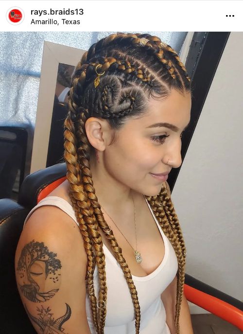 hear braided hairstyle