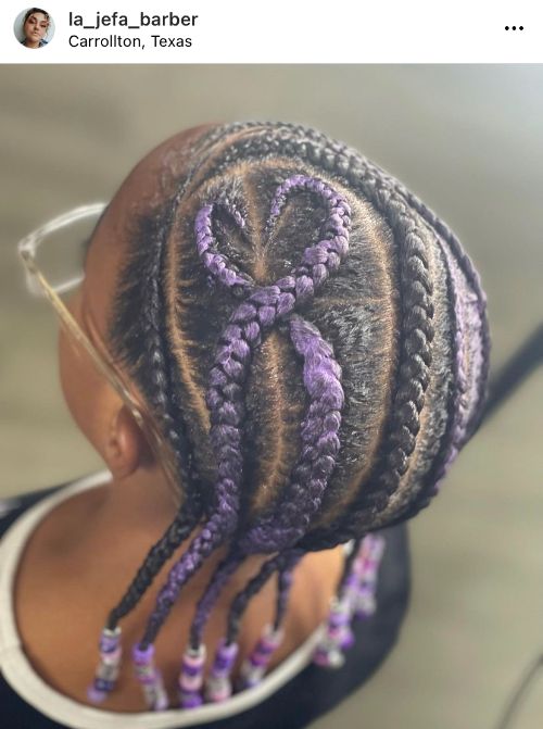 goddess braids with a heart for kids