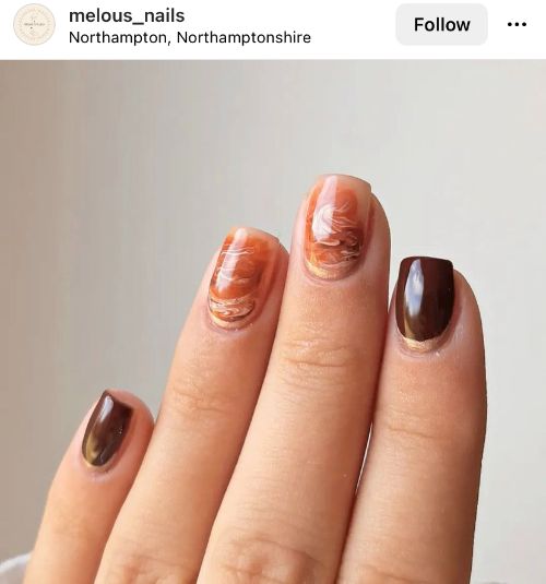 brown nails