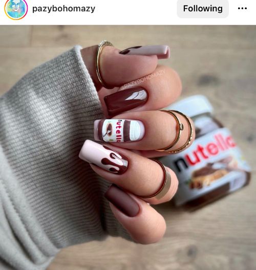 brown nails