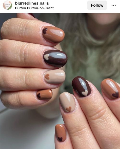 brown nails