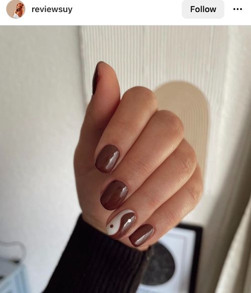 brown nails