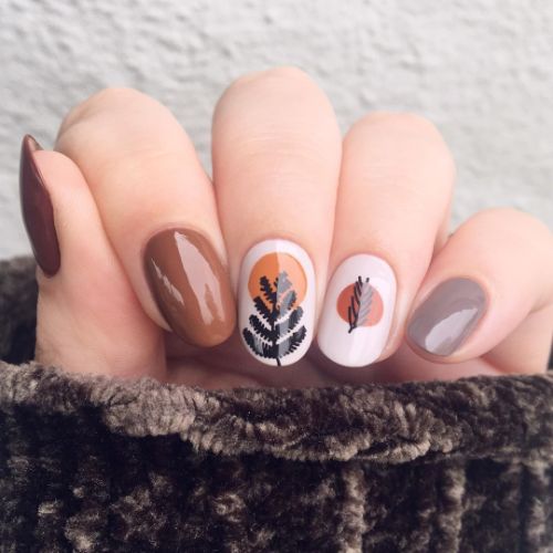 brown nail designs