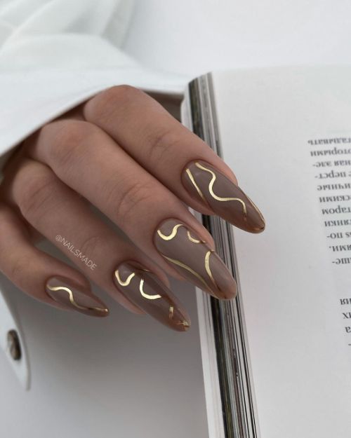 brown nails