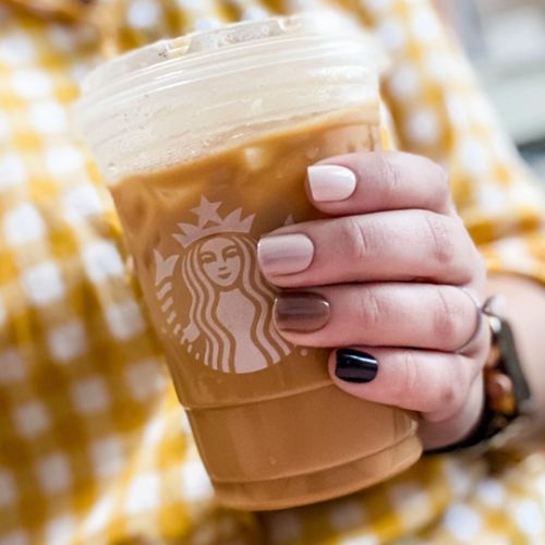 simple brown nail art