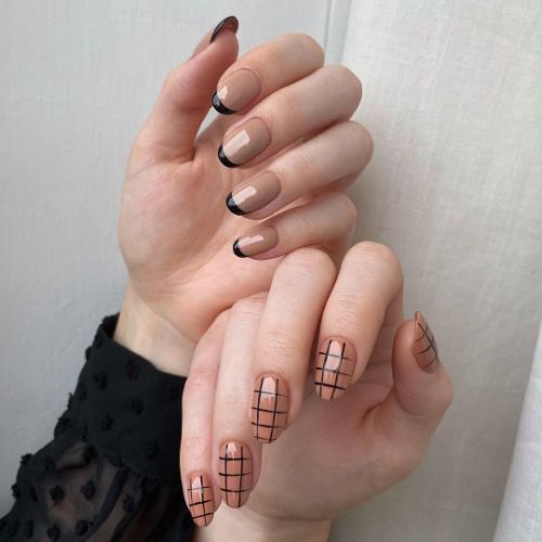 brown nail designs warm and minimalistic