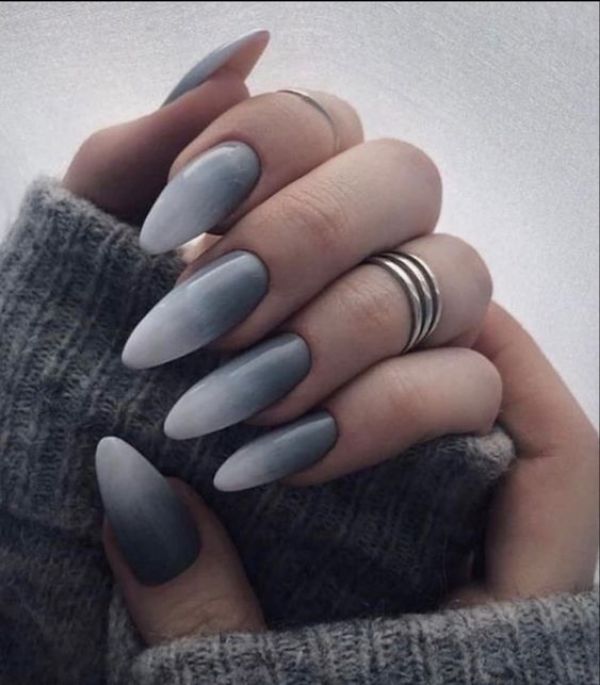 ash gray nail design