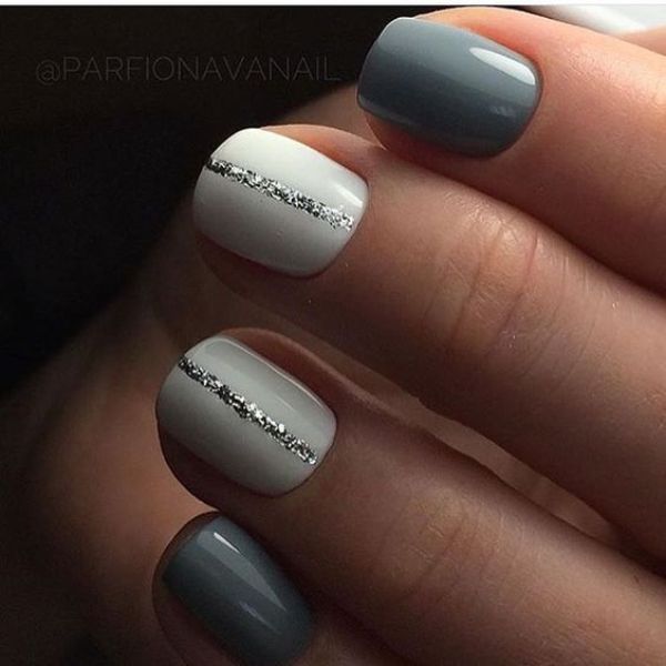 short gray nails