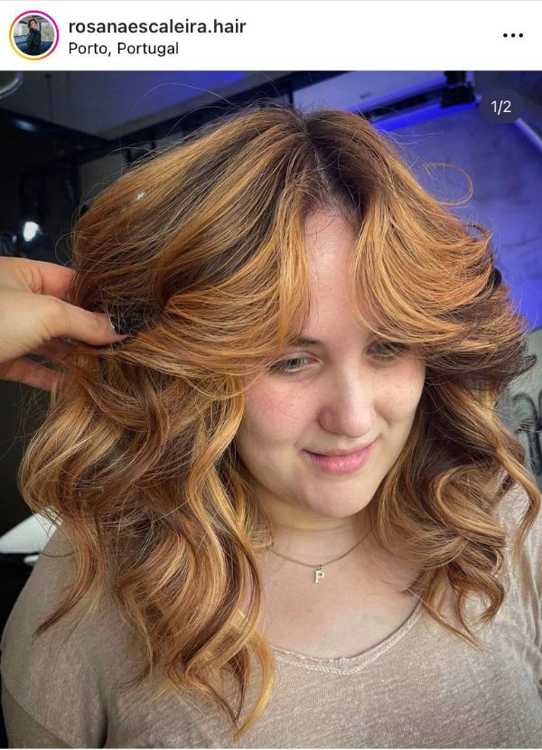 golden copper butterfly hair style