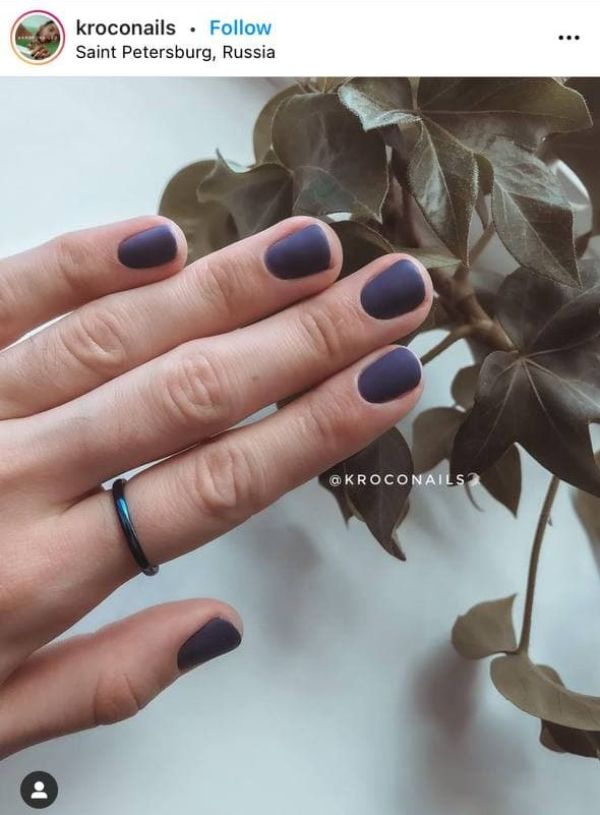 dark blue nails for men