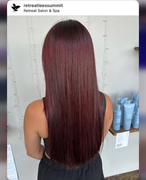 One Color Cherry Coke Hair