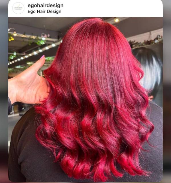 Magenta Cherry Red Hair