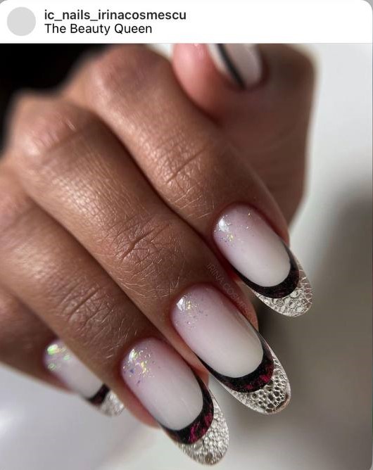 double French glass nails