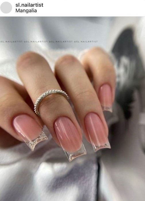 French glass nails beige