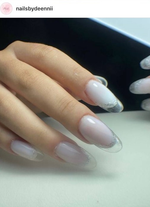 light French glass nails