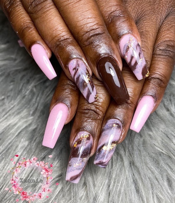 chocolate nails for brown skin