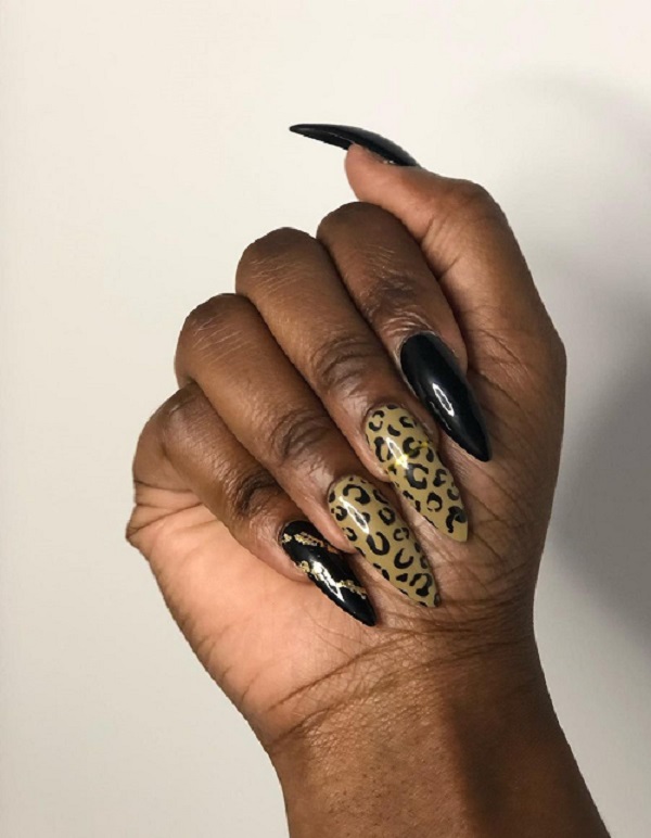 black nail color for dark skin women