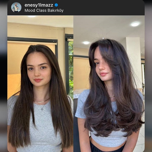 black butterfly haircut before after