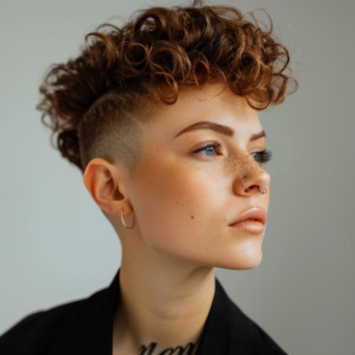 lesbian haircut curly Mohawk