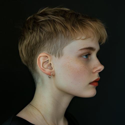 lesbian haircut super short length