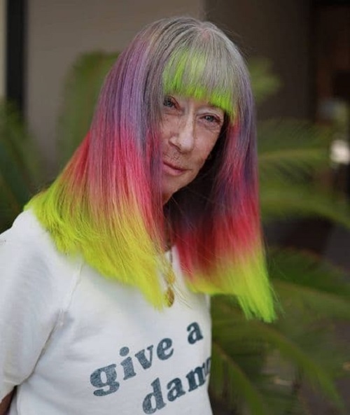 neon hair color older women