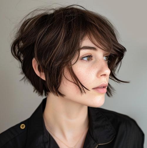 lesbian haircut bob with side bangs