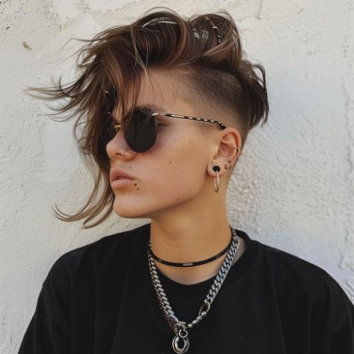 lesbian haircut long undercut