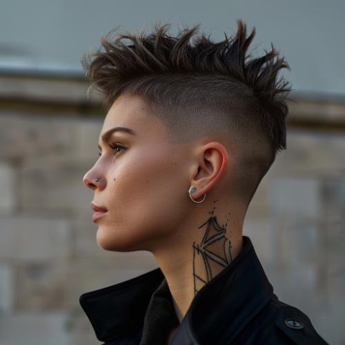 lesbian haircut fade Mohawk