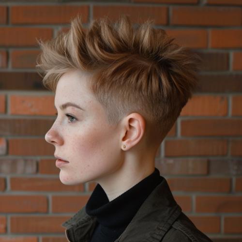 lesbian haircut faux-hawk