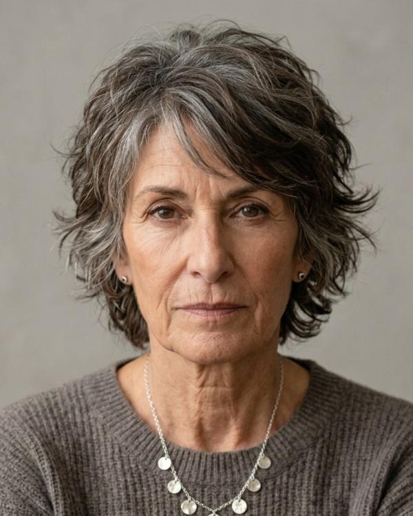 Wash and Wear Older Women Haircut Short Shag