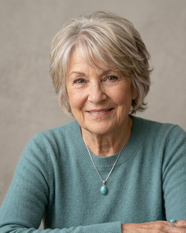 Wash and Wear Older Women Haircut Layered Shixie Haircut