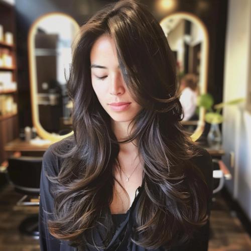 Long Hair with Butterfly Layers