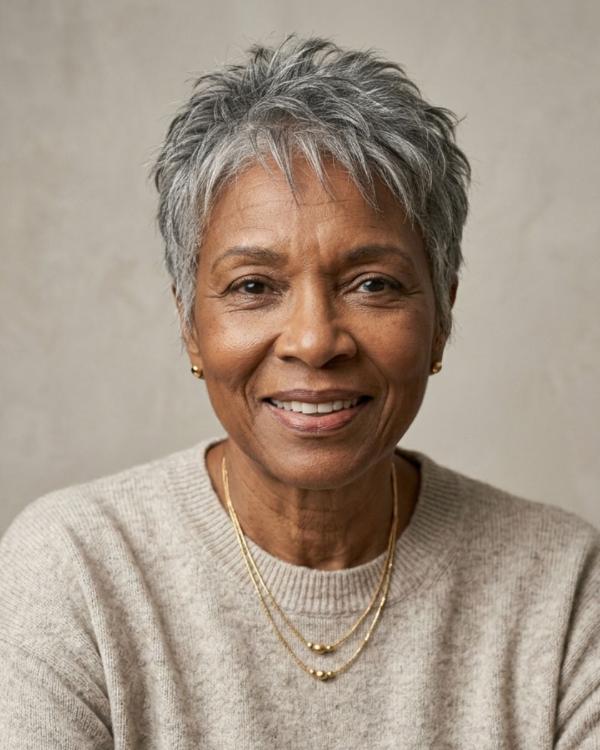 Wash and Wear Older Women Haircut Choppy Shixie