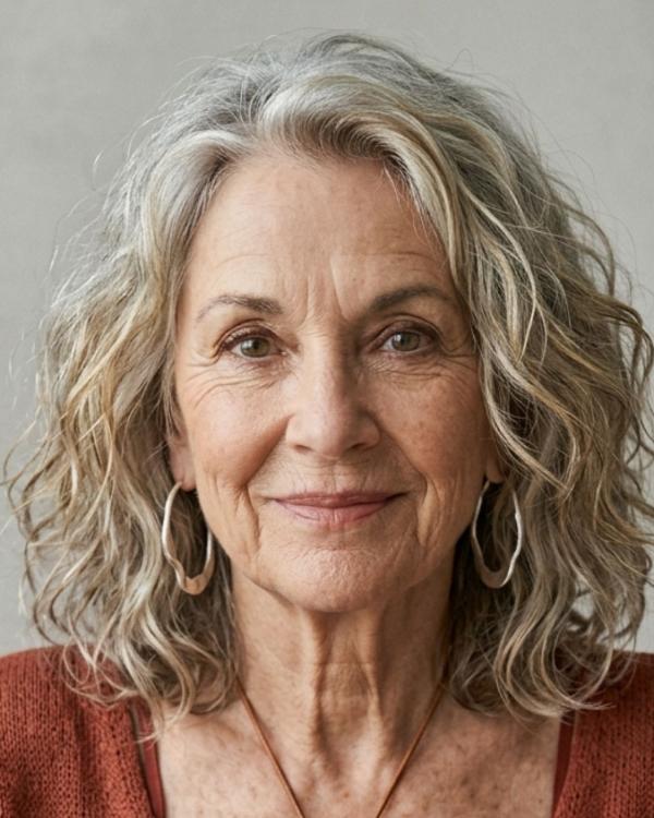 Wash and Wear Older Women Haircut Wavy Long Bob