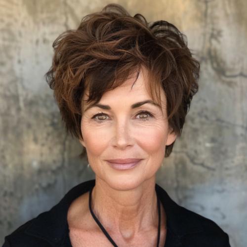 Textured Crown Pixie Cut Senior Woman