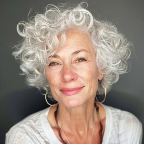 Curly Pixie for Women over 60