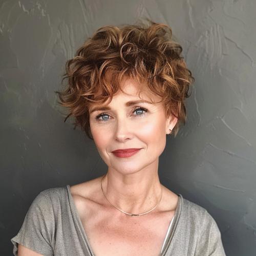 Pixie Over 50 Brown Hair Color