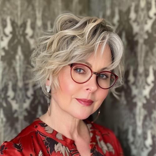 Gray Blonde Bixie Over 50