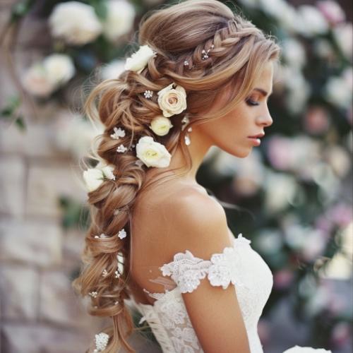 Long Bridal Hairstyle