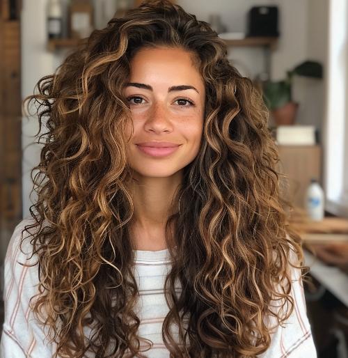 Long Hairstyle for Women with Big Curls